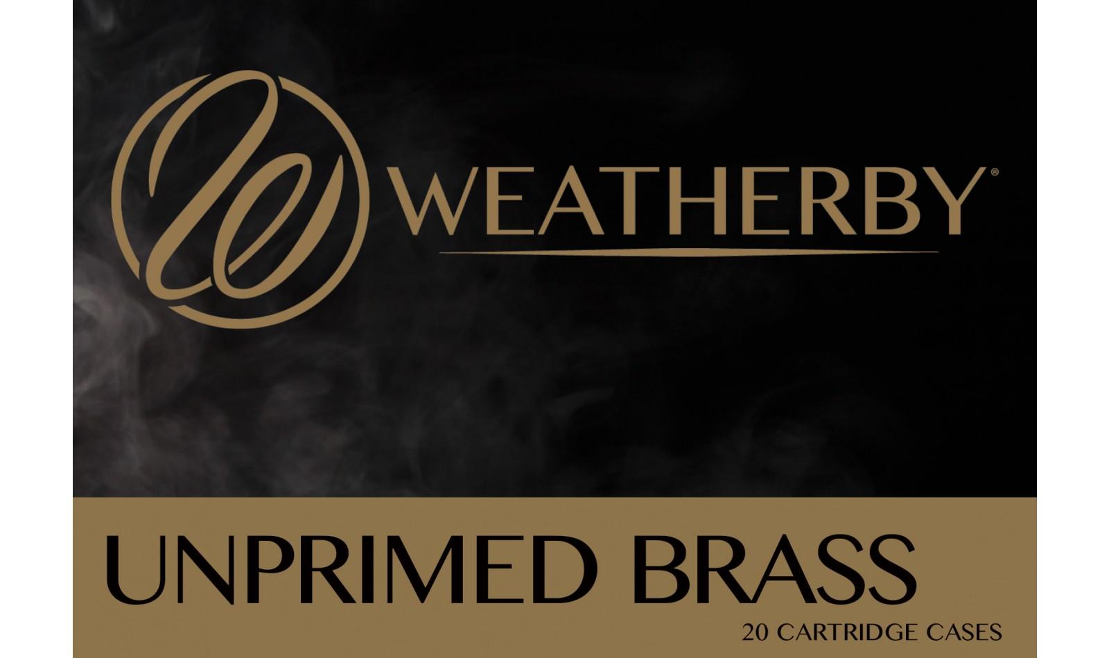 Weatherby Unprimed Brass Rifle Cartridge Cases 6.5mm / .300 Wby Mag 20/ct