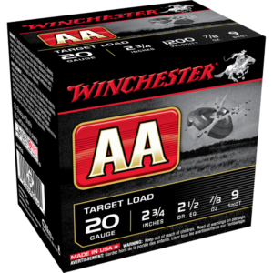 Winchester AA Target 20 ga 2-3/4" 7/8 oz #9 - 25/ct