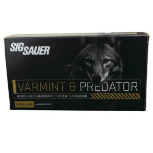 Sig Sauer Varmint & Predator Rifle Ammunition 22-250 Rem 55gr PT 20/ct