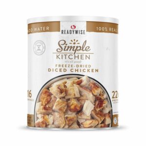 Readywise Simple Kitchen Freeze Dried Diced Chicken 16 Serving