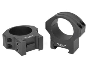 Black metal scope mounting rings