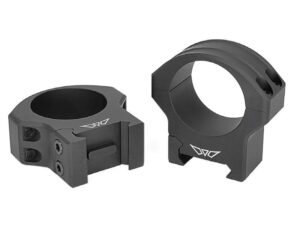 Black scope mounting rings for rifles