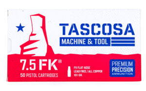 TASCO 7.5 FK pistol ammunition box
