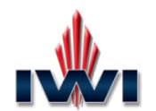 IWI logo with red and blue design