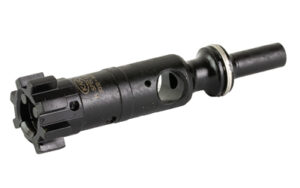 Black metal firearm muzzle device component
