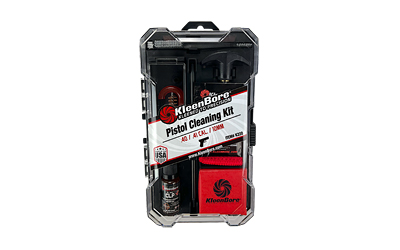 KleenBore pistol cleaning kit in clear packaging