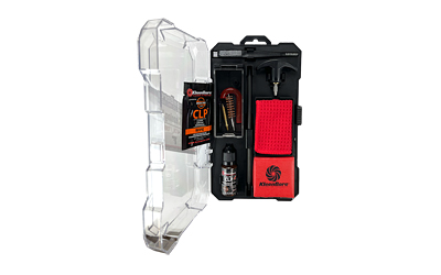 Guitar cleaning and maintenance kit with accessories.