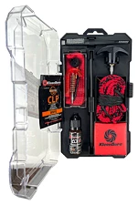 Firearm cleaning kit with case and tools