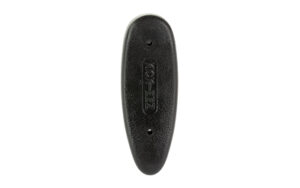 Black rubber recoil pad with embossed logo