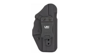 Black polymer concealed carry pistol holster with clip