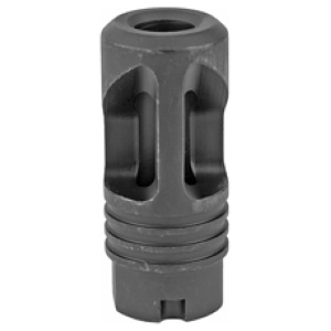 Black metal muzzle brake for firearms