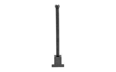Tall metal support rod with square base