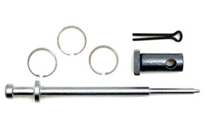 Metal hardware kit with pins and clips
