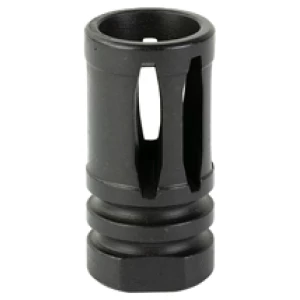 Black metal muzzle brake device for firearms