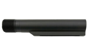 Black rifle buffer tube, side view.