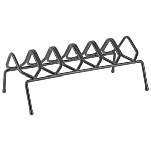 Metal taco holder rack with six slots