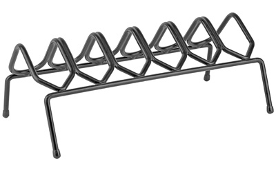 Metal taco holder rack with six slots