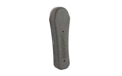 Dark gray elongated plastic cover on white background