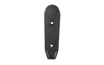 Black metal mounting bracket with screw holes