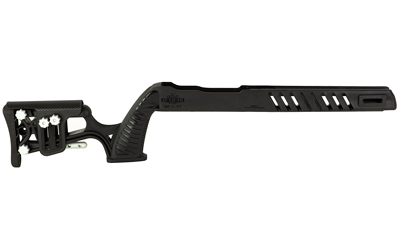 Black adjustable tactical shotgun stock
