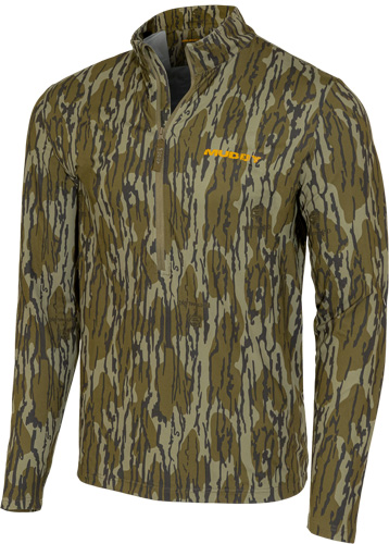 Muddy TR Lightweight Quarter Zip Long Sleeve Shirt Mossy Oak Bottomland 2XL