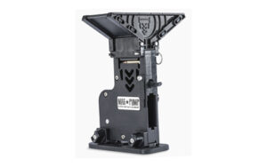 Black industrial pump with funnel top attachment