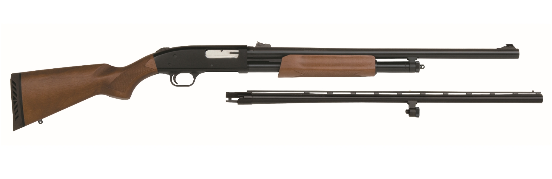 MOSSBERG 500 COMBO 12GA 3" - 28"VR 24"RIFLED BLUED HARDWOOD