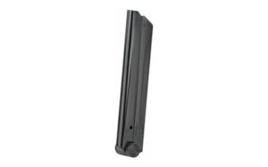 Black handgun magazine on white background