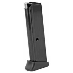 Black gun magazine on white background