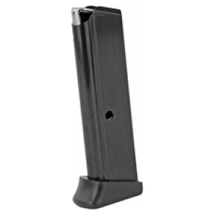 Black gun magazine on white background