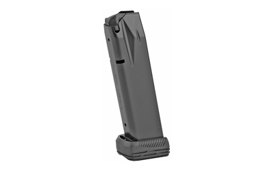 Pistol magazine, black, isolated on white background.