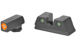 Handgun front and rear iron sights