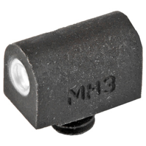 Black rubber gun sight with MH3 marking.