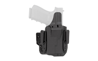 Black tactical handgun holster with belt clip