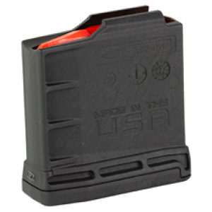 Black firearm magazine with USA markings