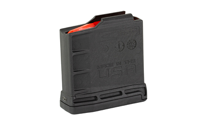 Black firearm magazine with USA markings