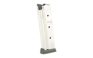 Slim white freestanding dispenser with gray base