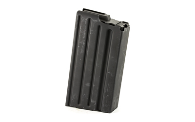 Black metal rifle magazine for firearms