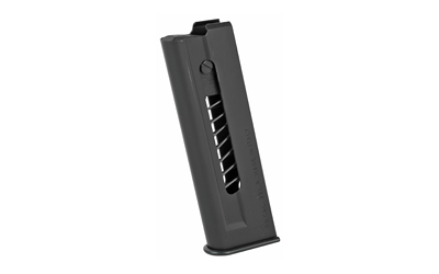 Black gun magazine isolated on white background.