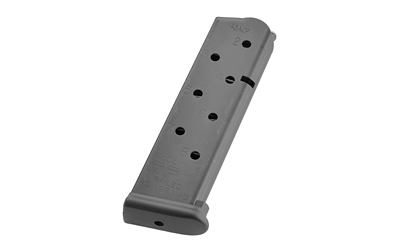Gray handgun magazine isolated on white background