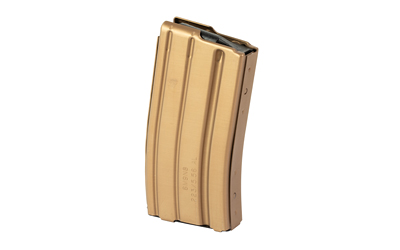Bronze rifle magazine standing vertically