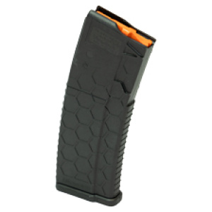 Black rifle magazine with textured design