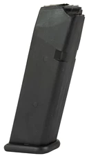 Black gun magazine on white background