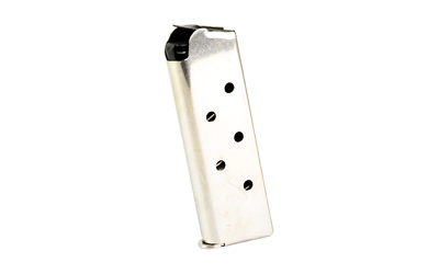 Stainless steel pistol magazine with witness holes
