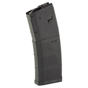 Black gun magazine, angled view.