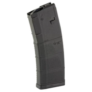 Black gun magazine, angled view.
