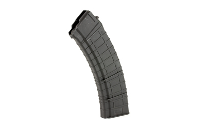 Black curved rifle magazine for firearm