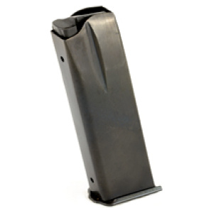 Black metal magazine for firearm