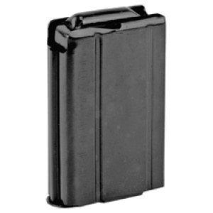 Black rifle magazine isolated on white background.
