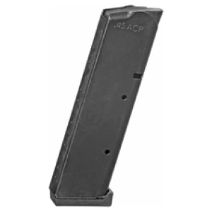 Black .45 ACP pistol magazine
